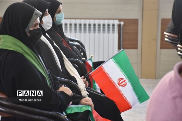 آیین نمادین زنگ استانی ایثار و مقاومت _دبیرستان شاهد خاندان قفلی ناحیه ۷ مشهد مقدس