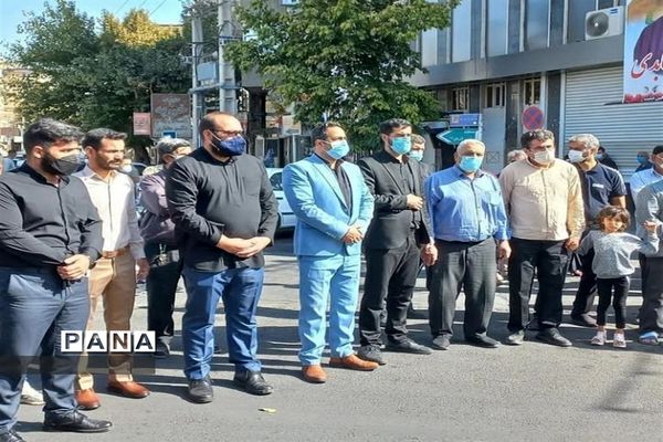 برگزاری مراسم تشییع شهید عابدی در مشکین دشت کرج