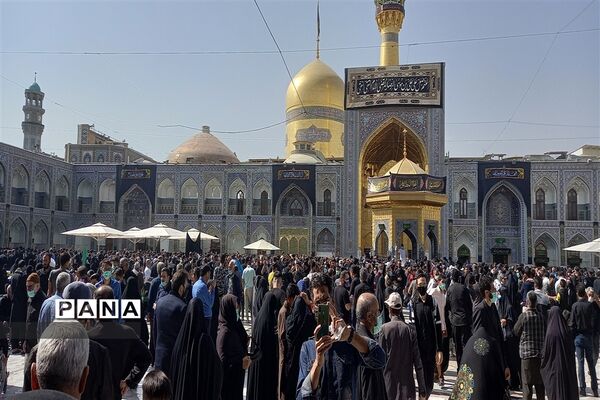 عزاداری در سالروز رحلت پیامبر اکرم(ص)  در صحن سرای حرم  مطهر رضوی