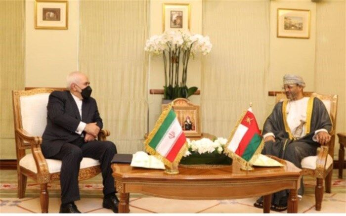 ظریف با وزیر امور خارجه عمان دیدار کرد