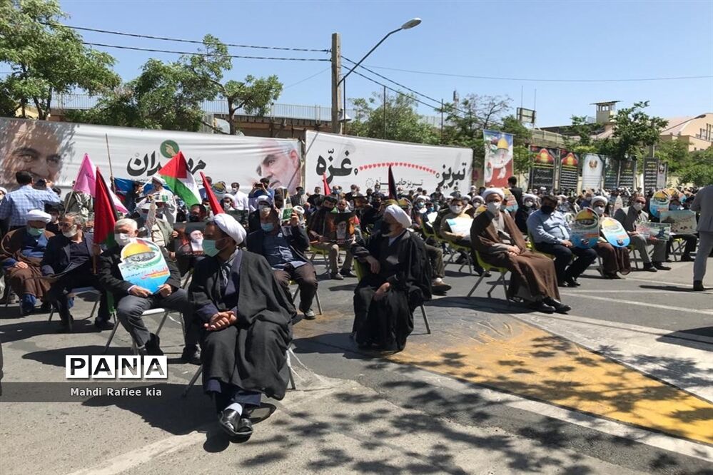 تجمع مردمی حمایت از فلسطین در آذربایجان شرقی