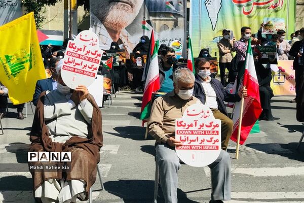 تجمع مردمی حمایت از فلسطین در آذربایجان شرقی