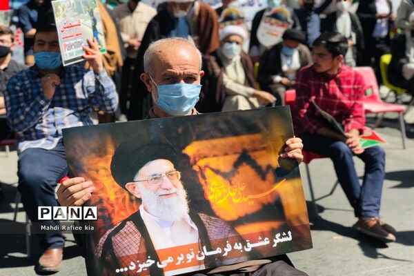 تجمع مردمی حمایت از فلسطین در آذربایجان شرقی