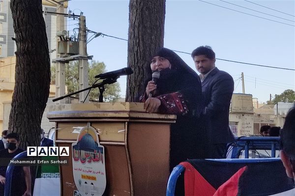 حمایت دانش‌آموزان سیستان و بلوچستان از مردم مظلوم فلسطین