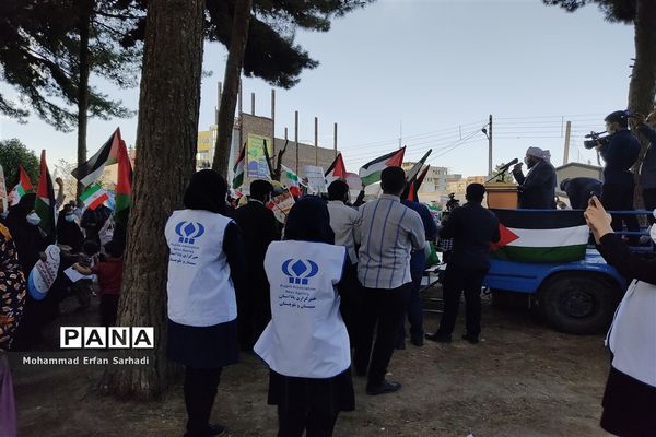 حمایت دانش‌آموزان سیستان و بلوچستان از مردم مظلوم فلسطین