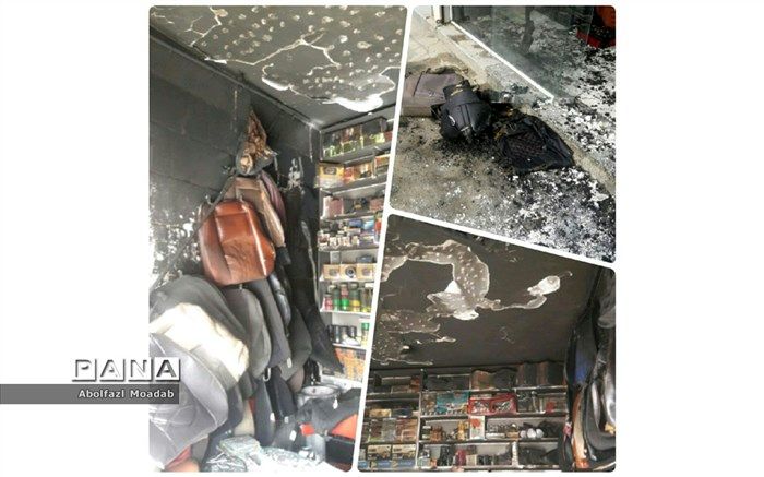 اتصالی برق، مغازه لوکس فروشی  در کاشمر رابه آتش کشید‌