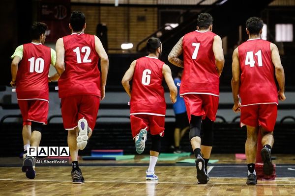 تمرین تیم ملی بسکتبال
