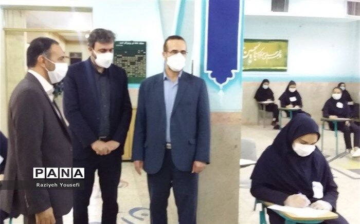 بازدید رییس مرکز حراست وزارت آموزش و پرورش از حوزه‌های امتحانی شهرستان قرچک
