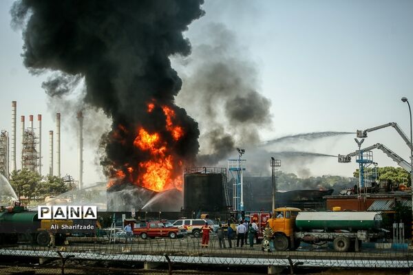آتش‌سوزی در پالایشگاه نفت تهران