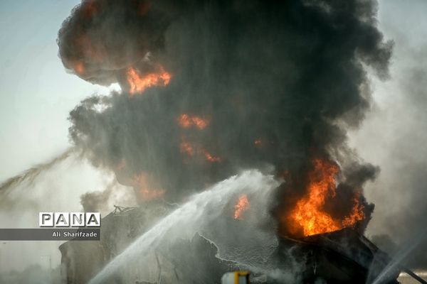 آتش‌سوزی در پالایشگاه نفت تهران