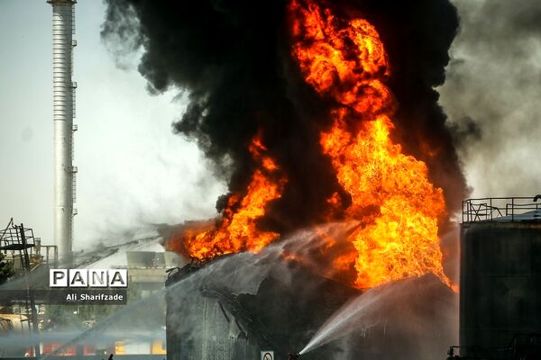 آتش‌سوزی در پالایشگاه نفت تهران