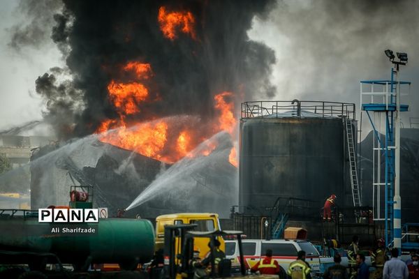 آتش‌سوزی در پالایشگاه نفت تهران