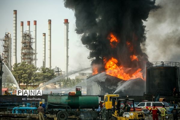 آتش‌سوزی در پالایشگاه نفت تهران