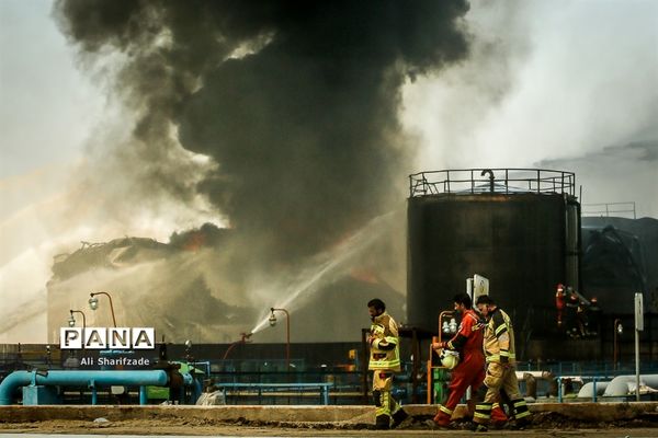 آتش‌سوزی در پالایشگاه نفت تهران