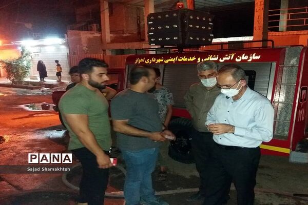 آتش سوزی محل احتکار الکل و کالای پزشکی در اهواز