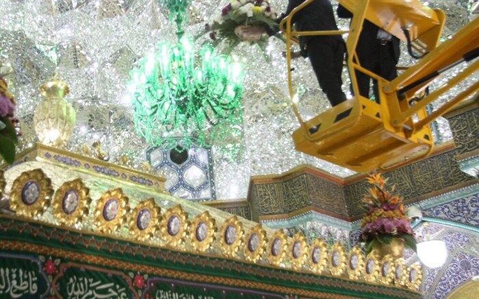 حرم حضرت معصومه(س) گل‌آرایی شد