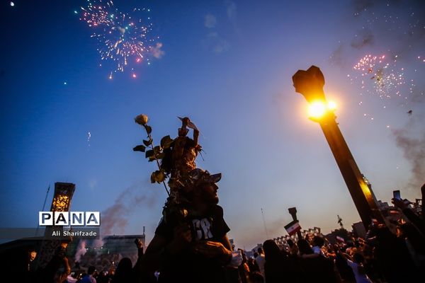 جشن پیروزی ابراهیم رئیسی در انتخابات ریاست جمهوری