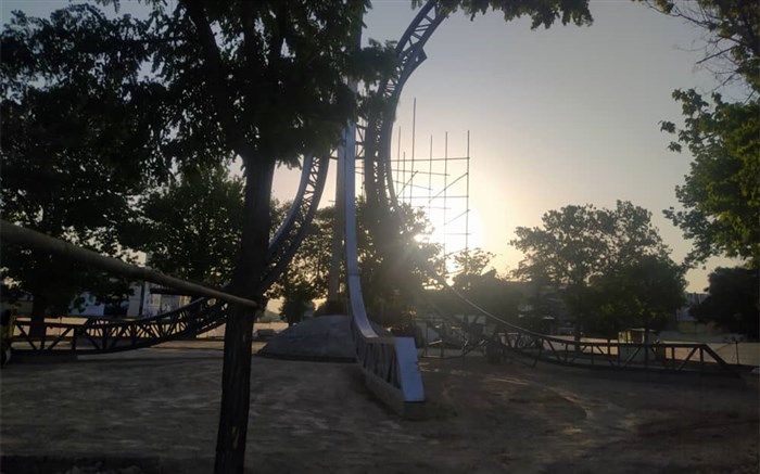 پروژه المان جدید میدان پانزده خرداد زنجان در حال اتمام