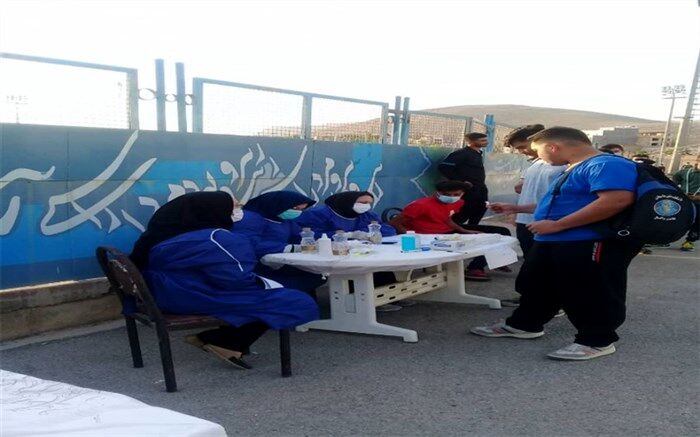 انجام تست کرونا از ورزشکاران مسابقات کشوری دو و میدانی درشهرکرد
