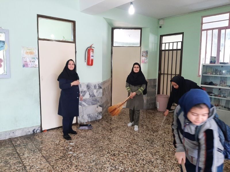 پویش پاکداشت بهاری در مدرسه شهید خاقانی شهرستان شیروان