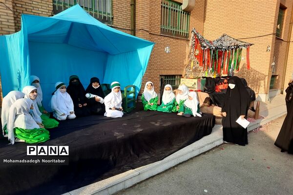 مراسم تشیع شهید گمنام در مدرسه لقمان حکیم منطقه ۱۵
