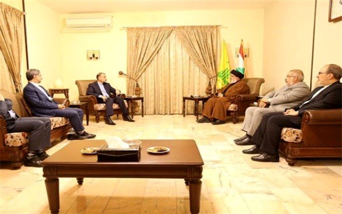 دیدار سیدحسین نصرالله با وزیر خارجه ایران