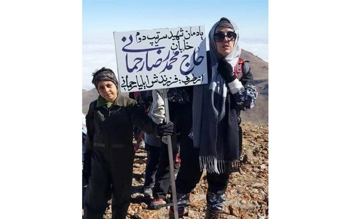 نصب یادمان امیرسرتیپ دوم خلبان شهید محمدرضا رحمانی در ارتفاعات سبلان