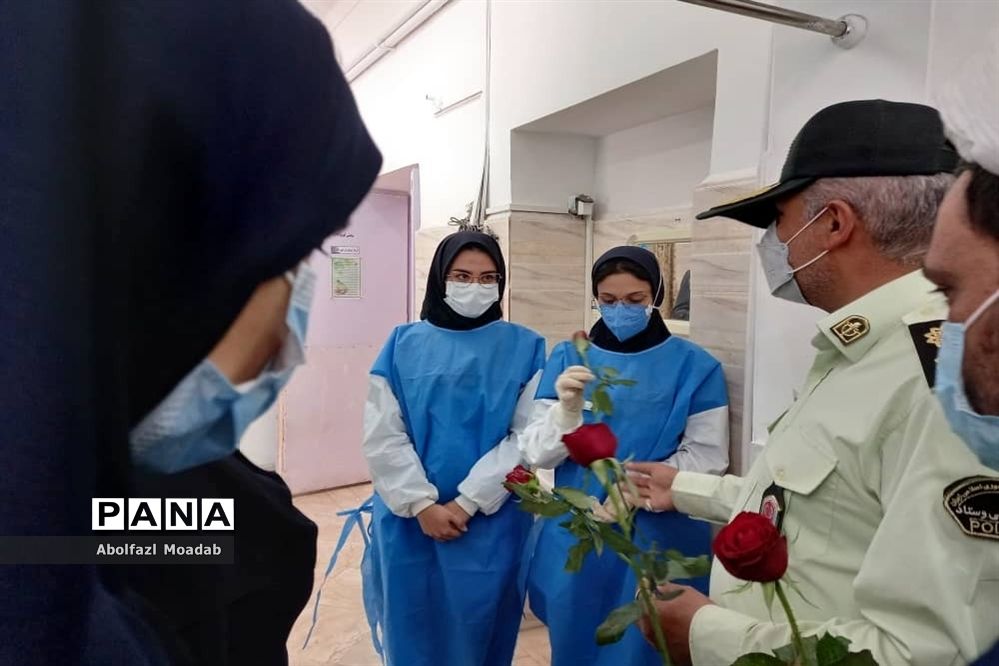 تقدیر مدافعان امنیت کاشمر از مدافعان سلامت