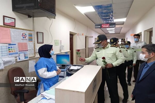 تقدیر مدافعان امنیت کاشمر از مدافعان سلامت