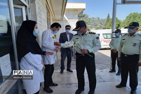 تقدیر مدافعان امنیت کاشمر از مدافعان سلامت