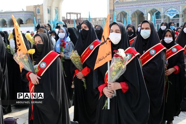 آیین «عهد سربازی» در مسجد مقدس جمکران