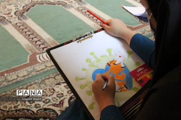 مسابقه نقاشی زنده به مناسبت هفته پدافند غیرعامل در محمودآباد