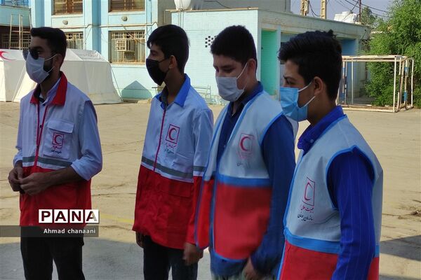 مانور پدافند غیرعامل در مدارس کارون
