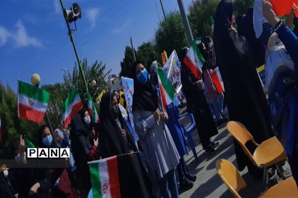فریاد استکبار ستیزی در گلزار شهدا جوادآباد
