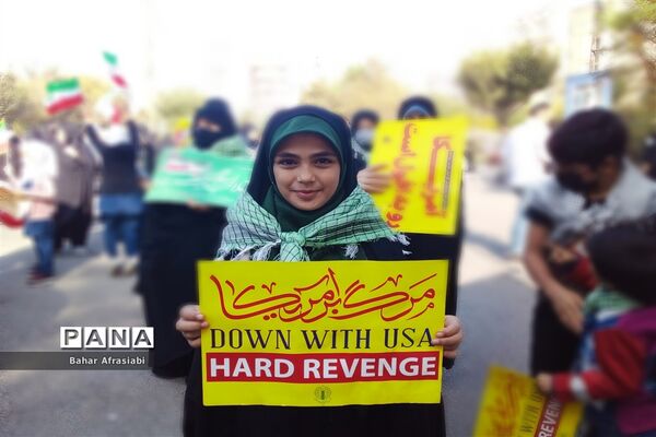 طنین  صدای مرگ برآمریکا در رباط کریم پیچید