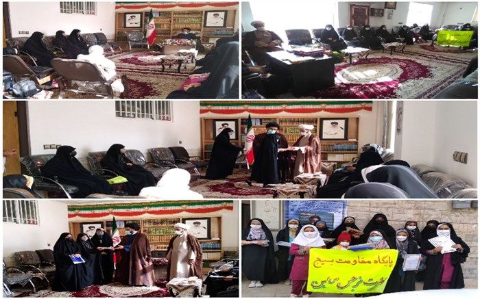 دیدار بسیجیان و نوگلان قرآنی با امام جمعه شهرستان بن