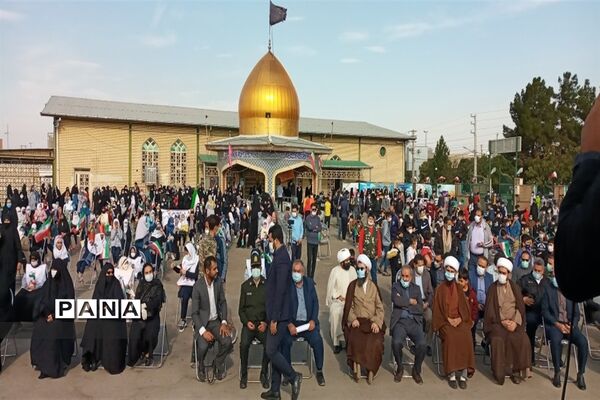 اجتماع پرشور مردم ولایت‌مدار فشافویه همزمان با سراسر کشور در یوم‌الله ۱۳آبان