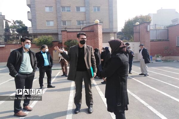 جلسه هماهنگی پایلوت کشوری مانور زلزله در دبیرستان بدری برهانی  منطقه ۸ تهران