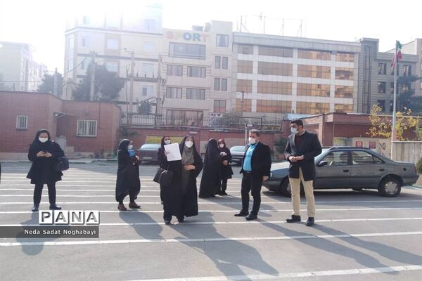 جلسه هماهنگی پایلوت کشوری مانور زلزله در دبیرستان بدری برهانی  منطقه ۸ تهران