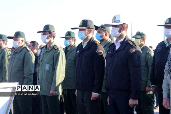 برگزاری صبحگاه مشترک و نمایش اقتدار بسیج در گلوگاه