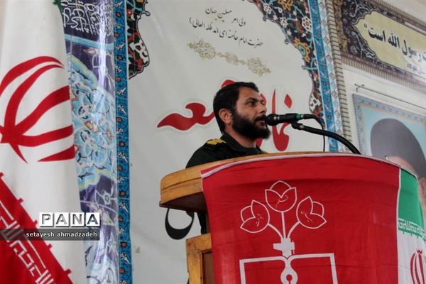 اجتماع بسیجیان در نماز جمعه شهرستان گلوگاه