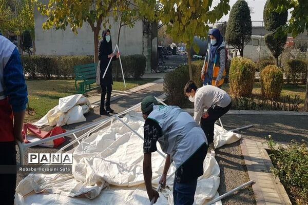 بیست و سومین مانور سراسری زلزله در دبستان جهاد منطقه ۱۷