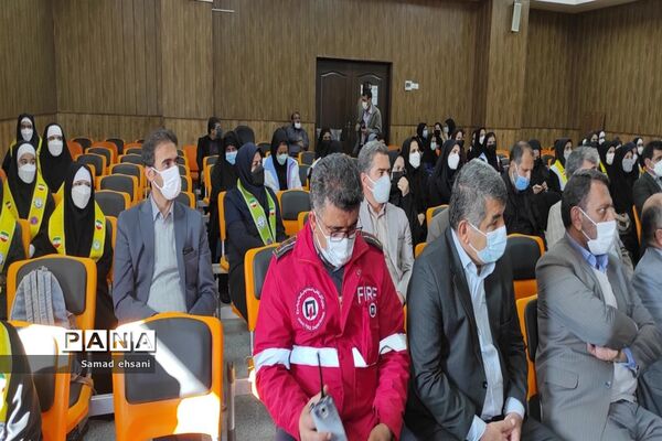 مانور سراسری زلزله در مدرسه دخترانه مصلی نژاد شهر یاسوج