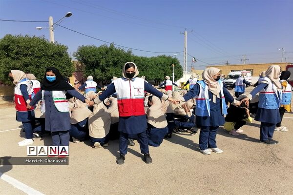 بیست و سومین مانور سراسری زلزله و ایمنی در شهرستان هندیجان