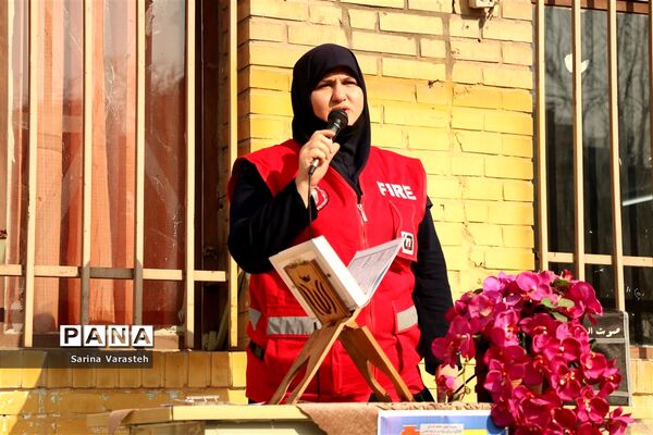 مانور سراسری زلزله در دبیرستان جانبازان منطقه ۱۴