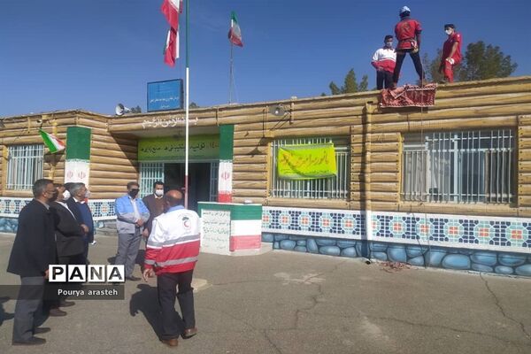 مانور سراسری زلزله در مدرسه مصطفی خمینی شهرستان خوسف