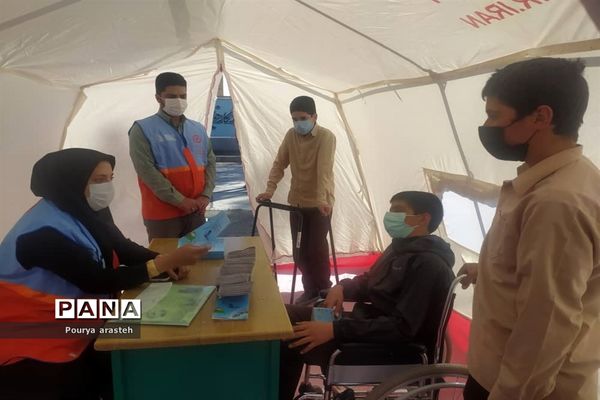 مانور سراسری زلزله در مدرسه مصطفی خمینی شهرستان خوسف