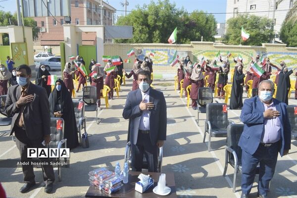 مراسم هفته پژوهش در دبیرستان شاهد شهیده سهام خیام بوشهر