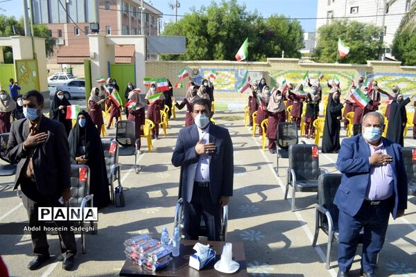 مراسم هفته پژوهش در دبیرستان شاهد شهیده سهام خیام بوشهر