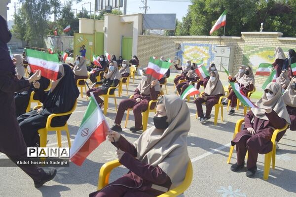 مراسم هفته پژوهش در دبیرستان شاهد شهیده سهام خیام بوشهر